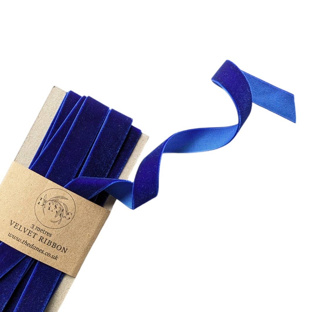 Royal Blue Velvet Ribbon