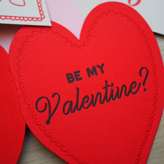 'Be My Valentine' Heart Card