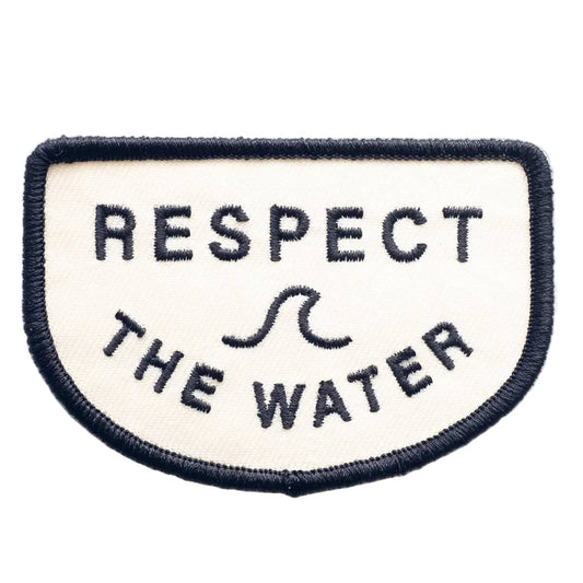 Embroidered 'Respect the Water' Iron-on Patch