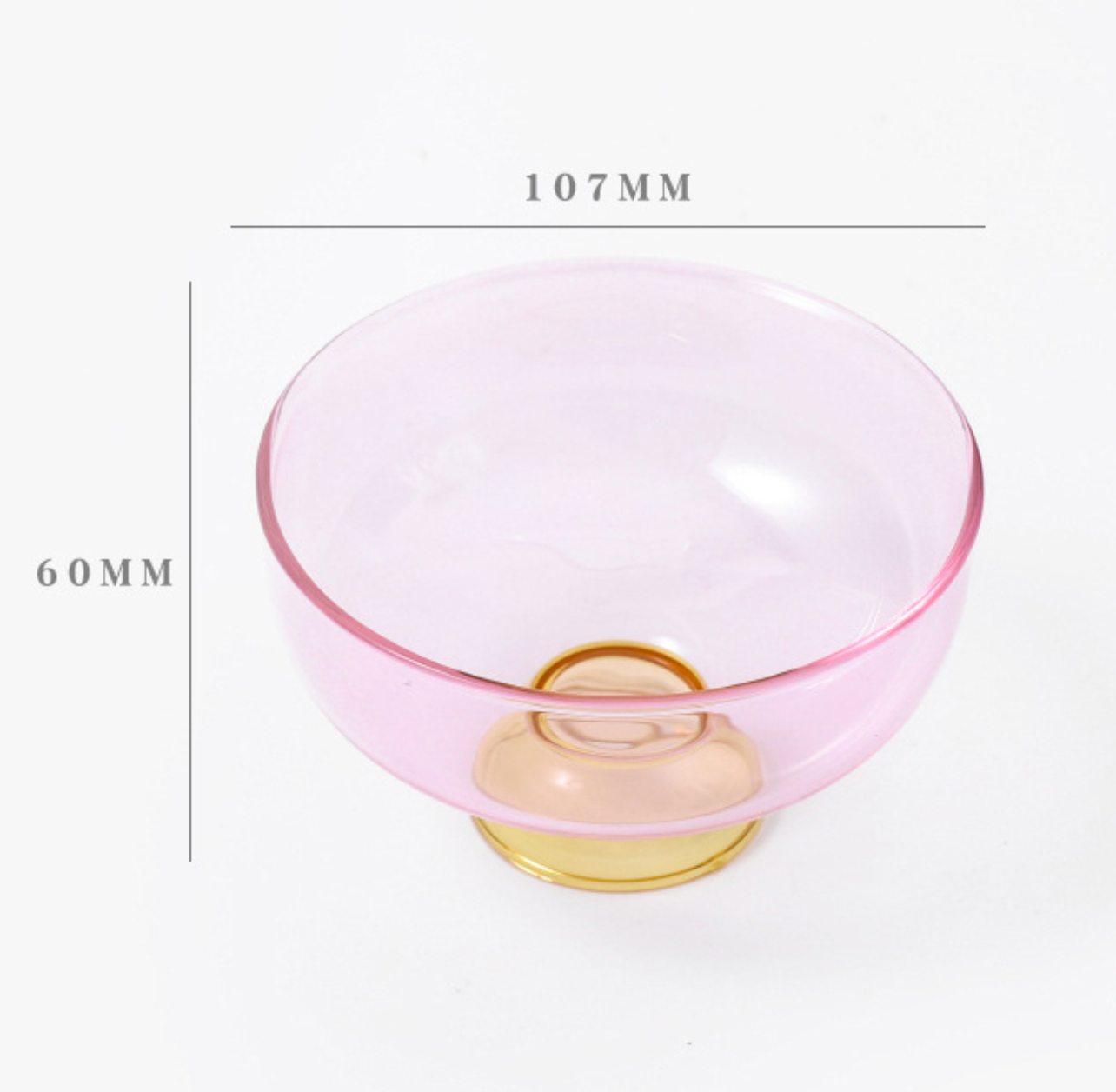 Glass Bowl: Pink