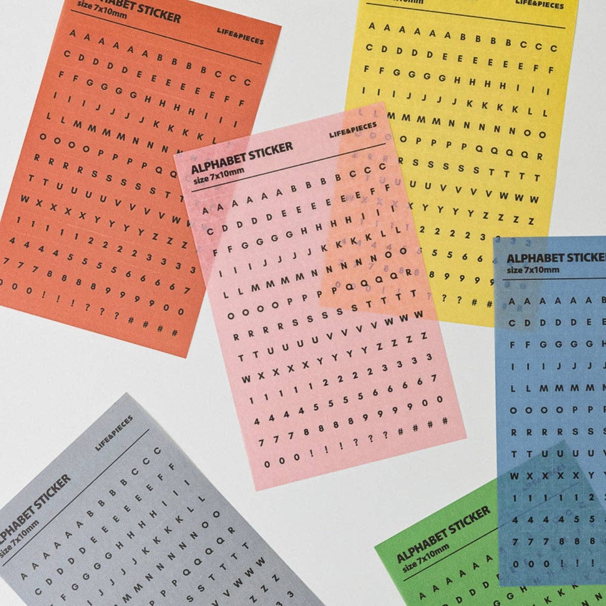 LIFE & PIECES Alphabet Sticker Set