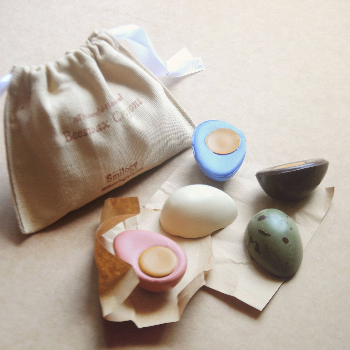 Golden Yolk Beeswax Crayon Eggs - Set of 5