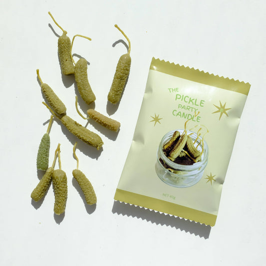 Pickle Beeswax Birthday Candles - set of 10