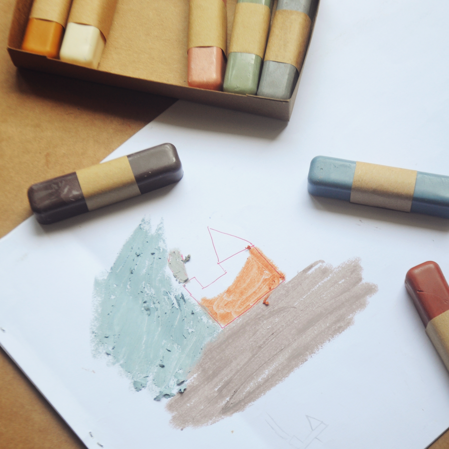 All Natural Beeswax Oil Pastels - Set of 8