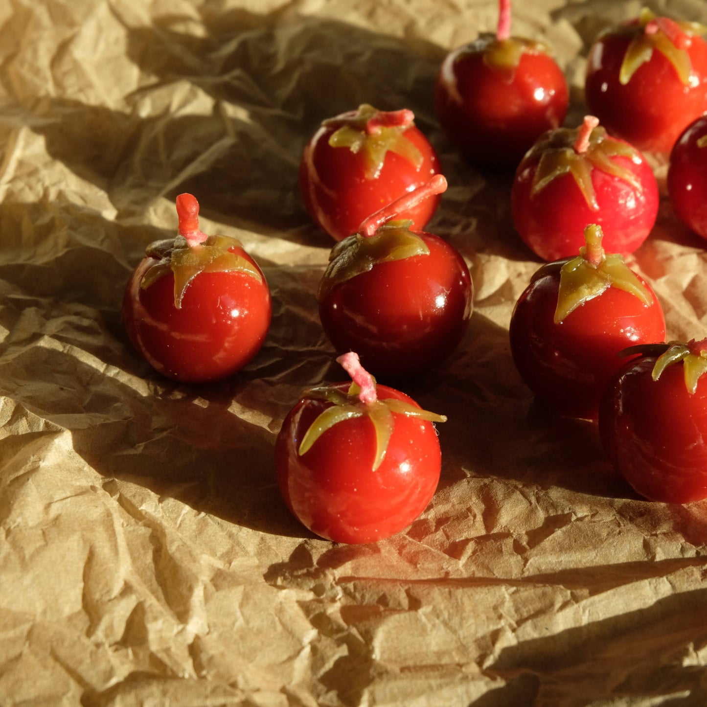  Happy Tomato Birthday Candles - set of 8