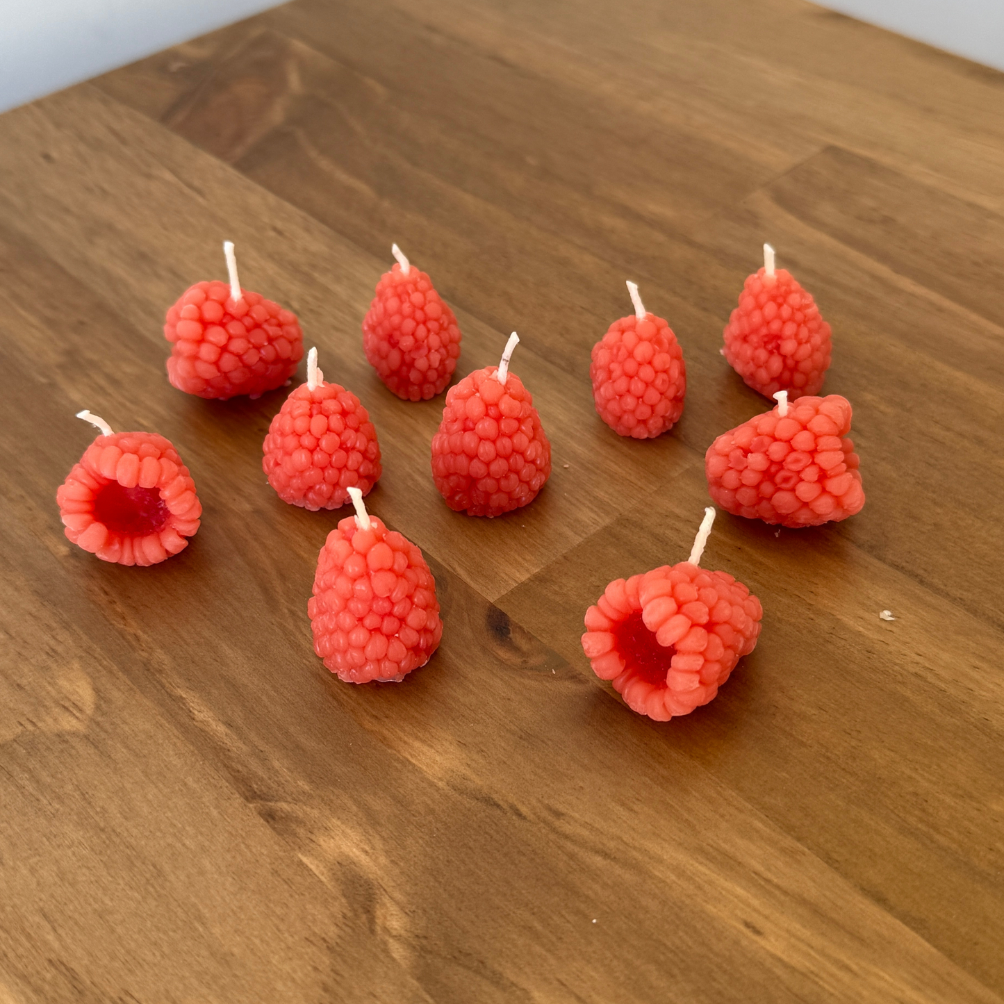 Pink Raspberry Birthday Candles - 10