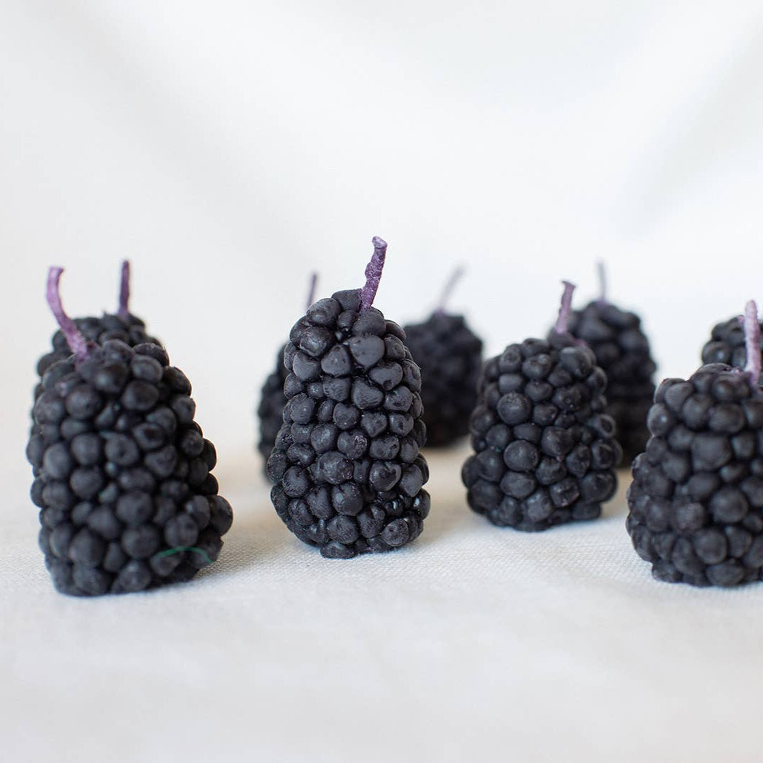 Blackberry Beeswax Birthday Candles - 10