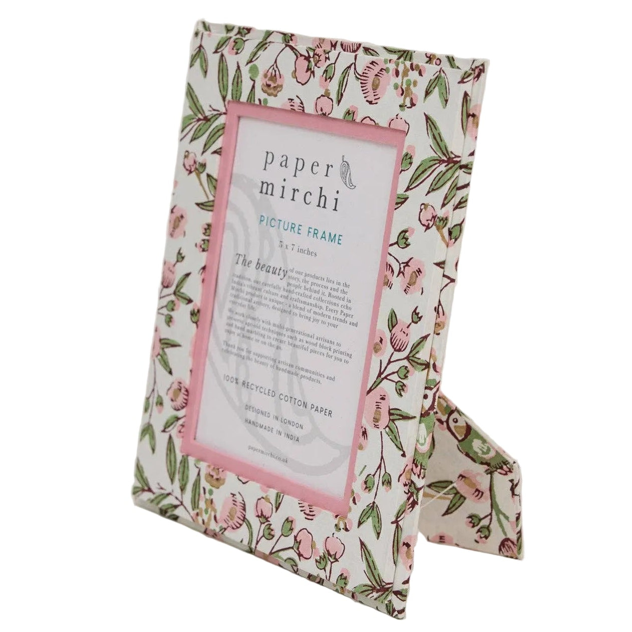 Block Printed Picture Frame - Song Birds
