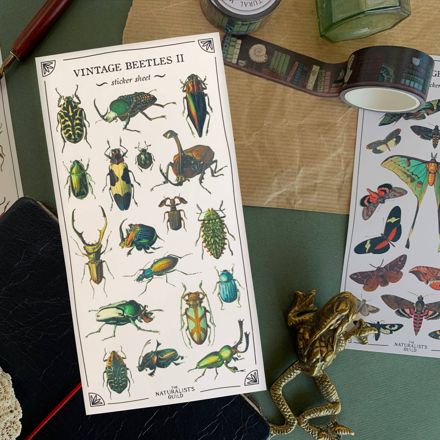 Vintage Beetles II Sticker Sheet