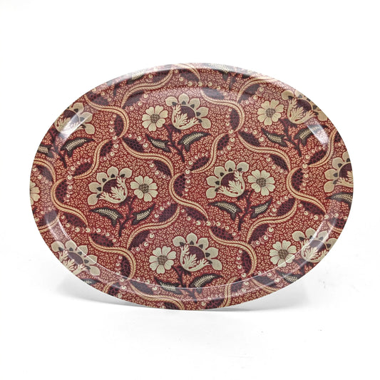 Oval Birchwood Tray - Trellis