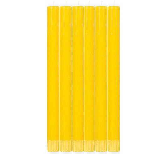 Bunting Yellow Dinner Candles - Pack of 6