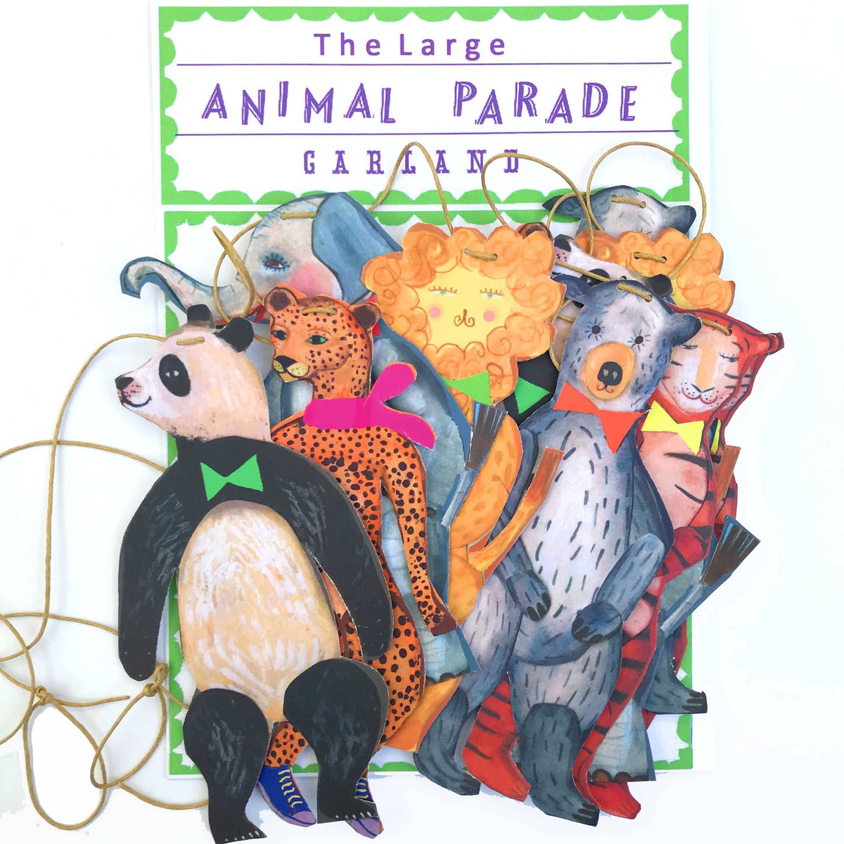 Large Paper Animal Parade Garland
