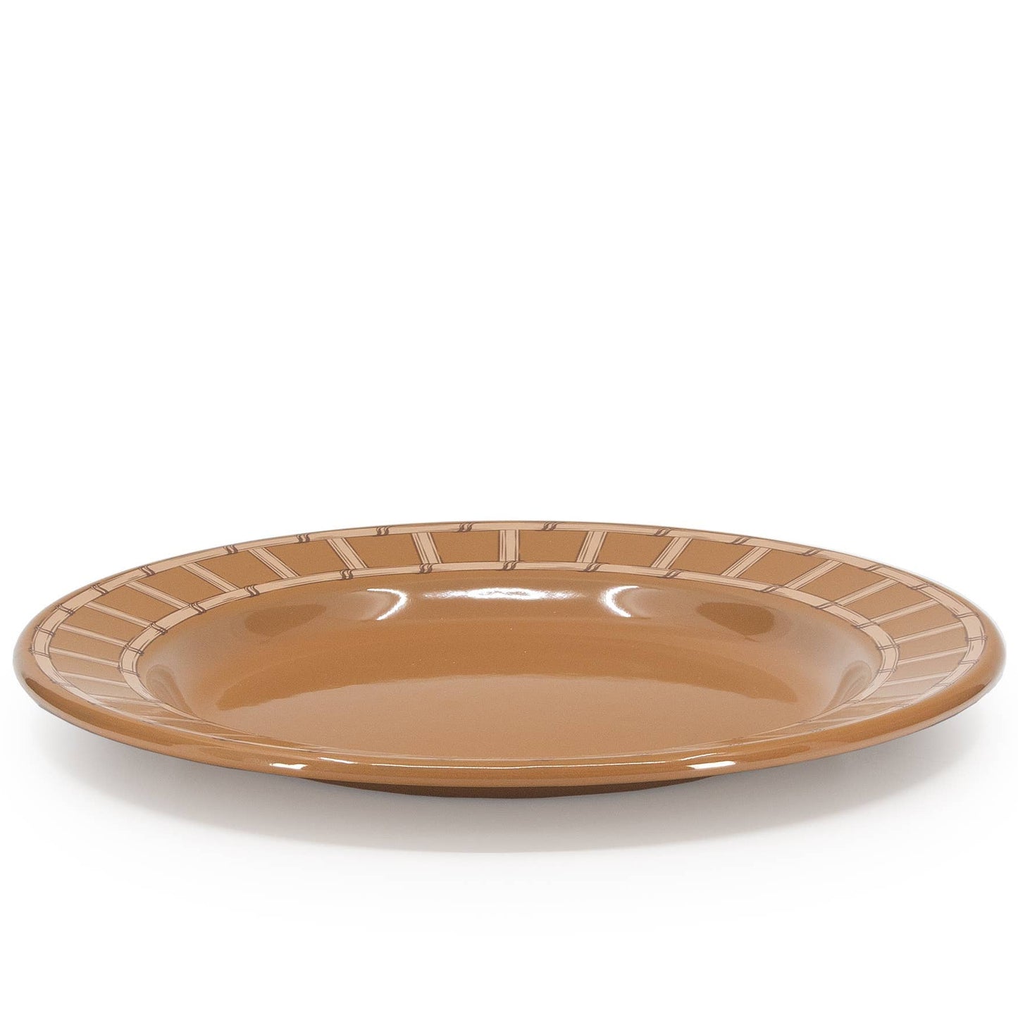 Domino x CCH Wicker Enamelware Dinner Plate: Mocha