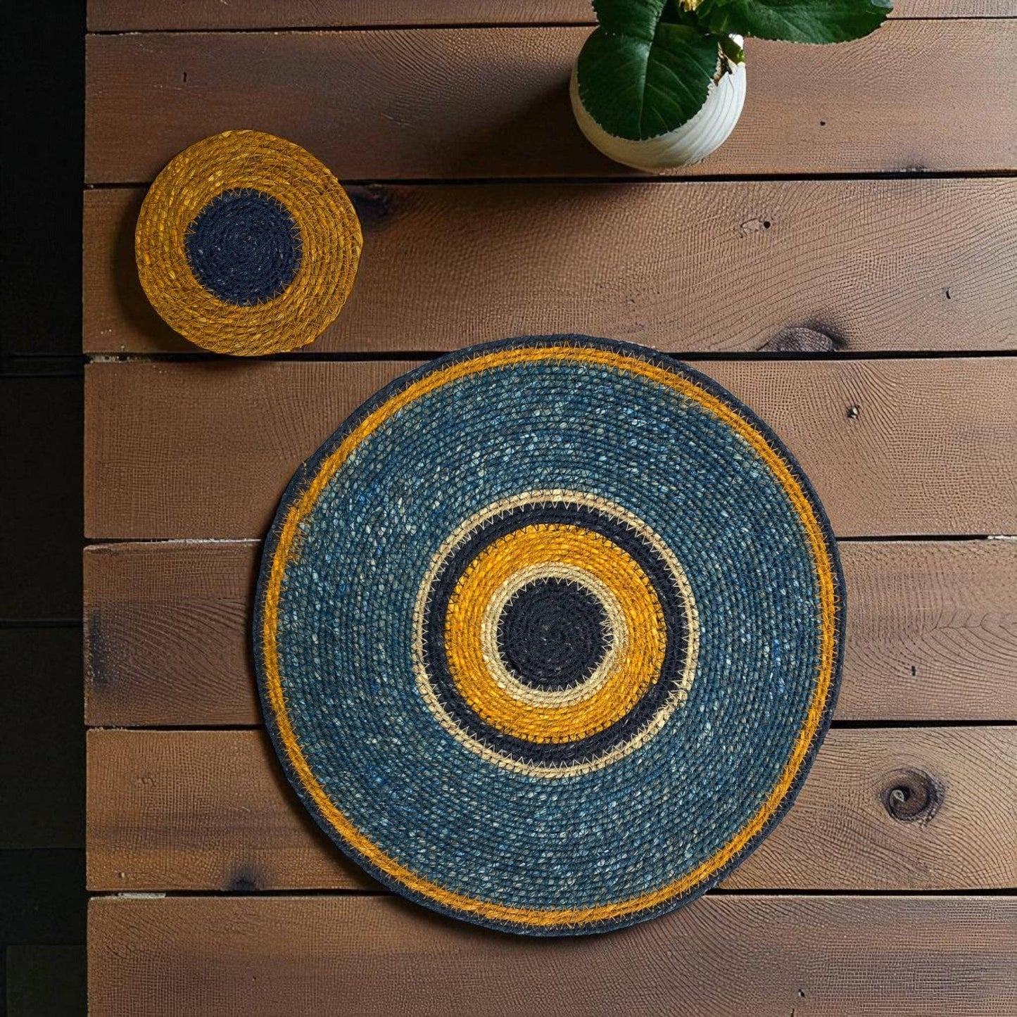 Seagrass Placemat - Pompadour / Midnight Blue: 4