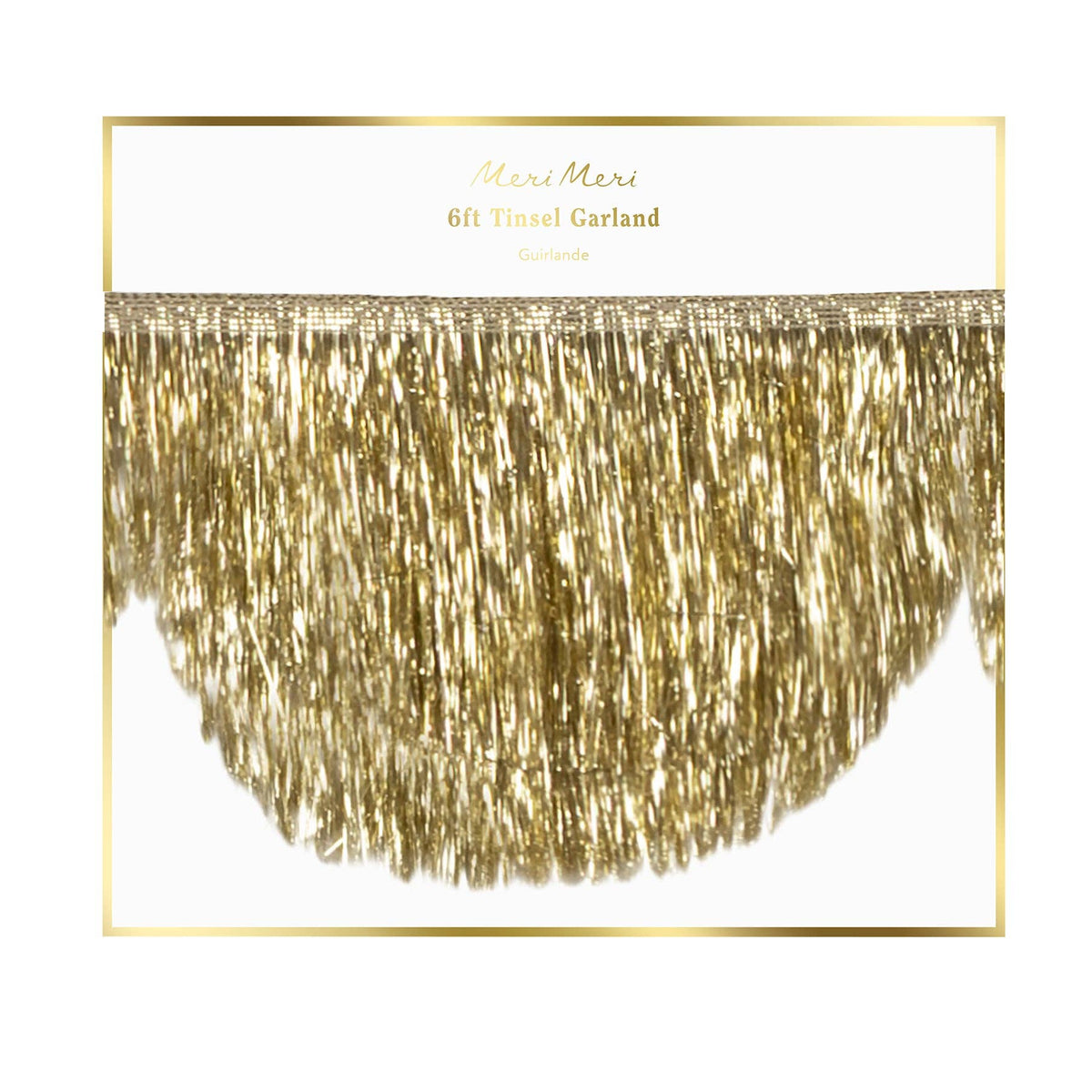 Gold Tinsel Garland - 6ft