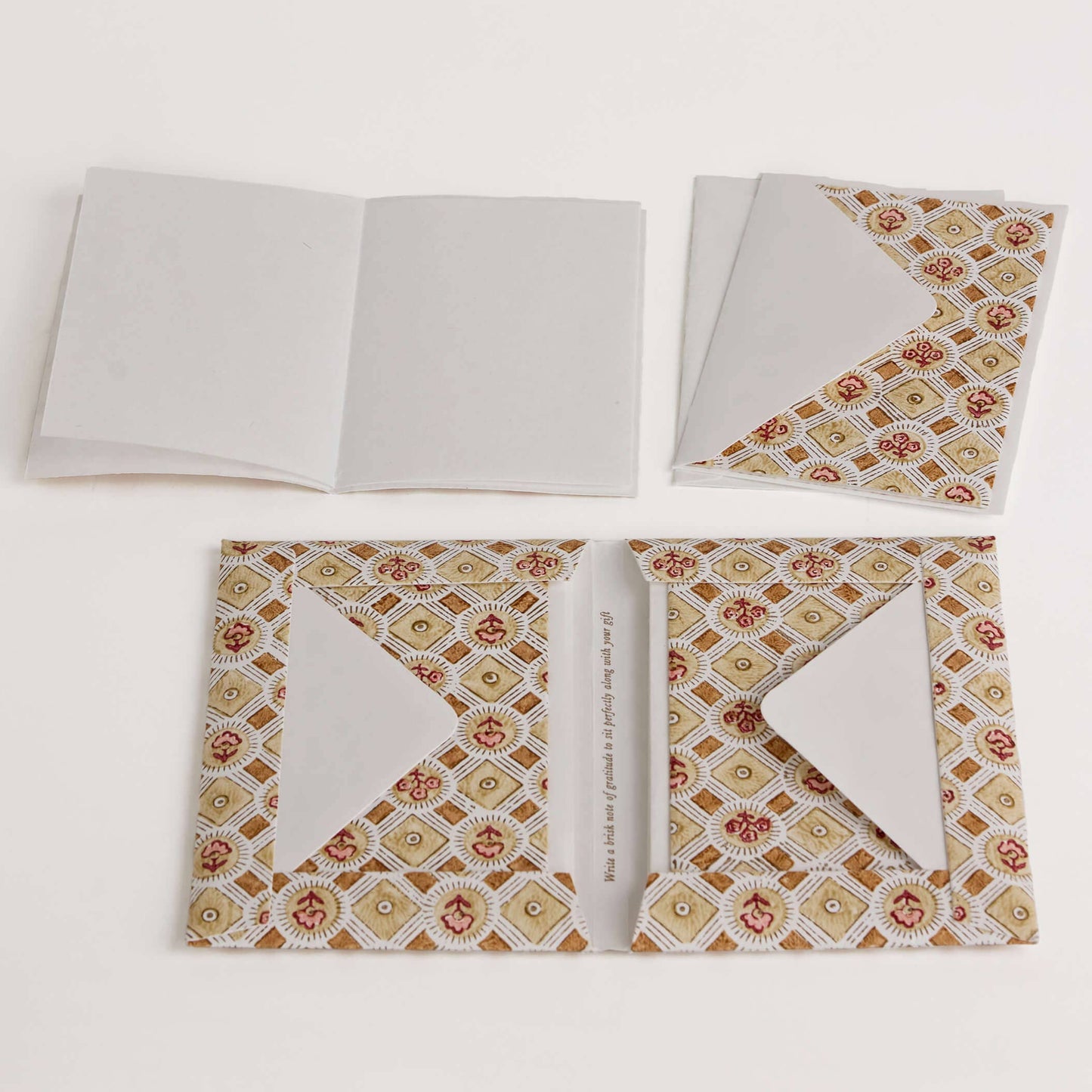 Block Printed Greeting Card Set - Spring Bloom