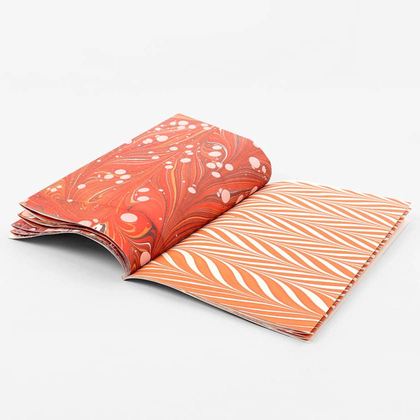 Marbled Wrapping Paper Set - Red