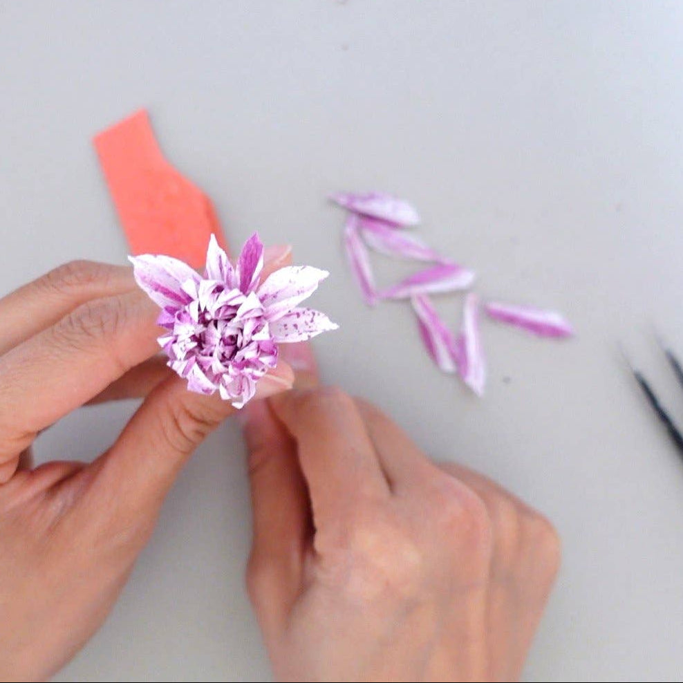 Make Your Own Crepe Paper Cafe Au Lait Twist Dahlia
