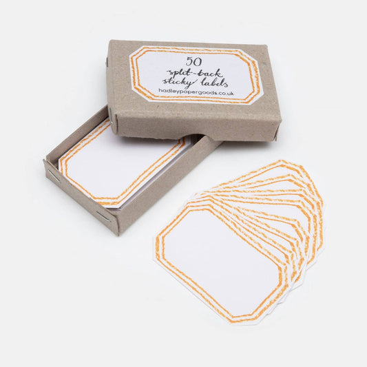 Orange Crayon Border Labels