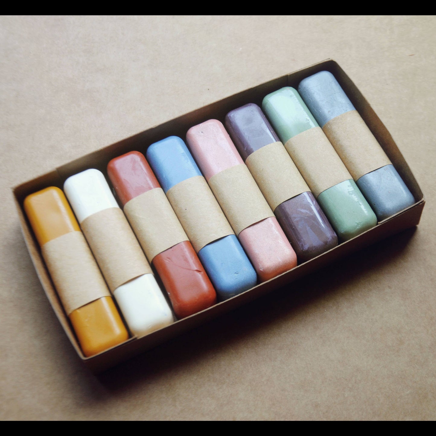 All Natural Beeswax Oil Pastels - Set of 8