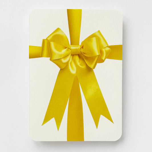 Yellow Satin Bow Greeting Card