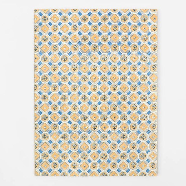 Block Printed Wrapping Paper Set - Blue