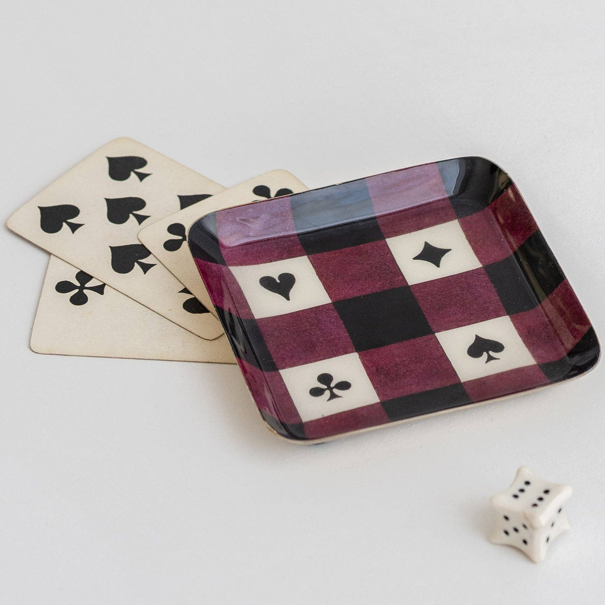 House of Suits - Small Square Enamel Tray