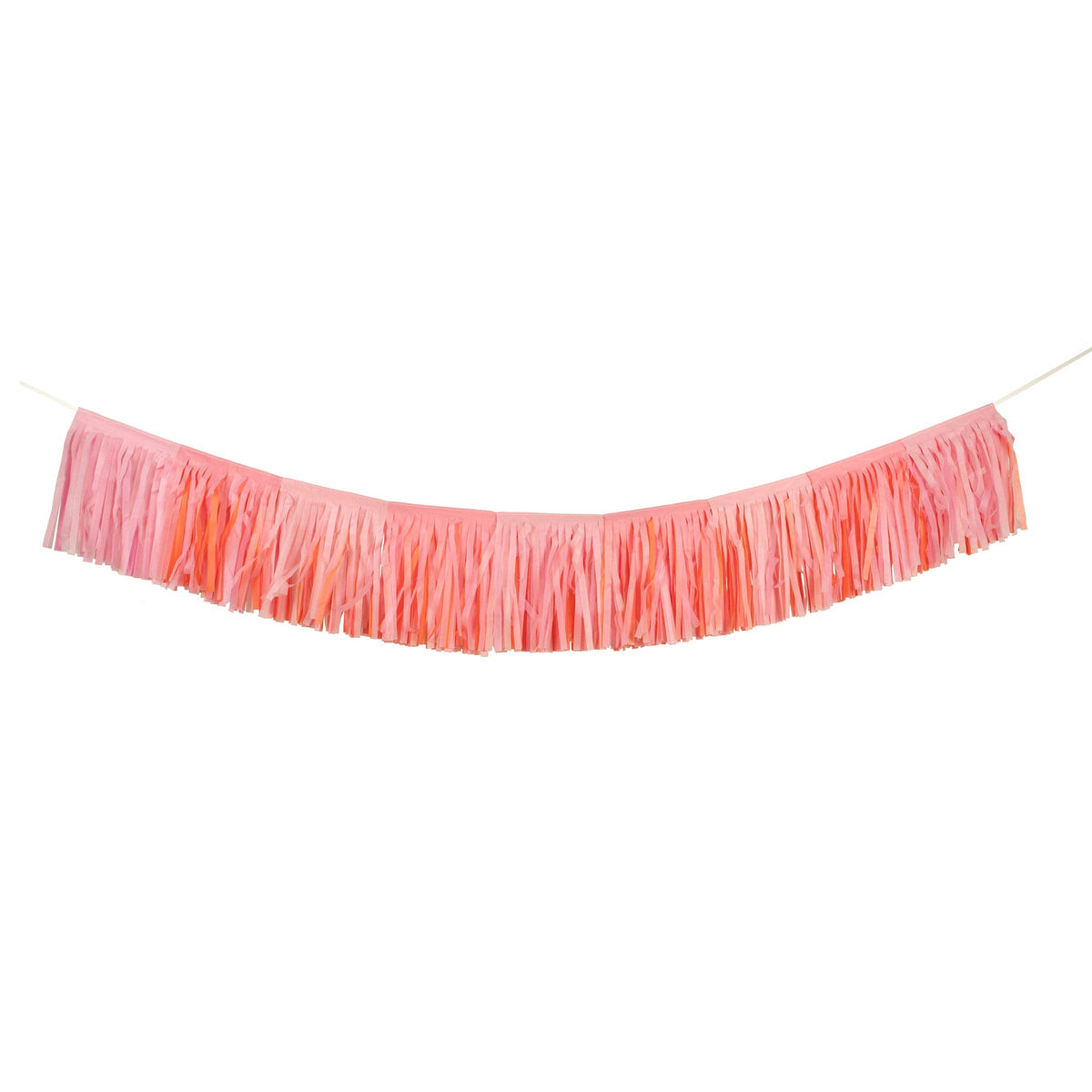 Pink Paper Fringe Garland - 7.5ft