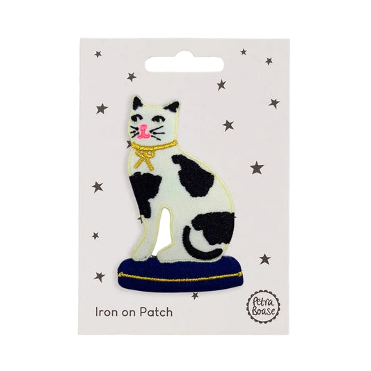 Embroidered Staffordshire Cat Iron-on Patch