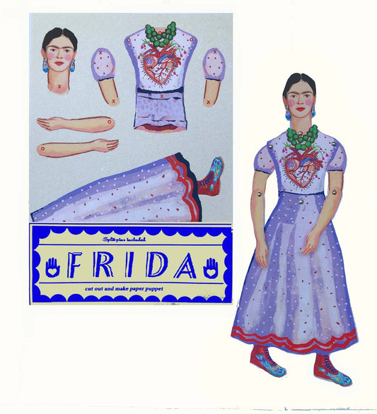 Cut & Make Paper Puppet - Artist Series - Frida Kahlo