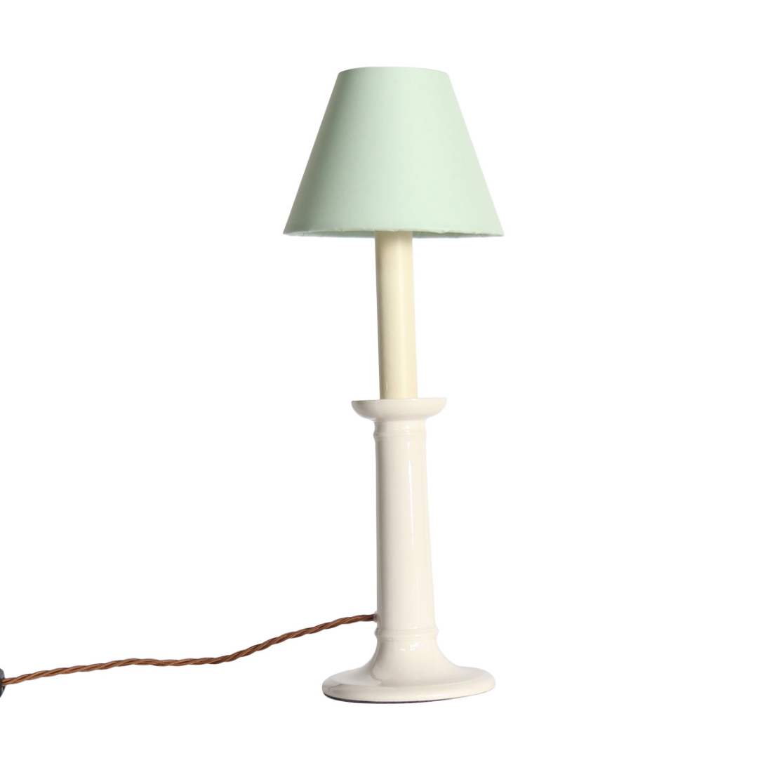 The P H Creamware Column Table Lamp