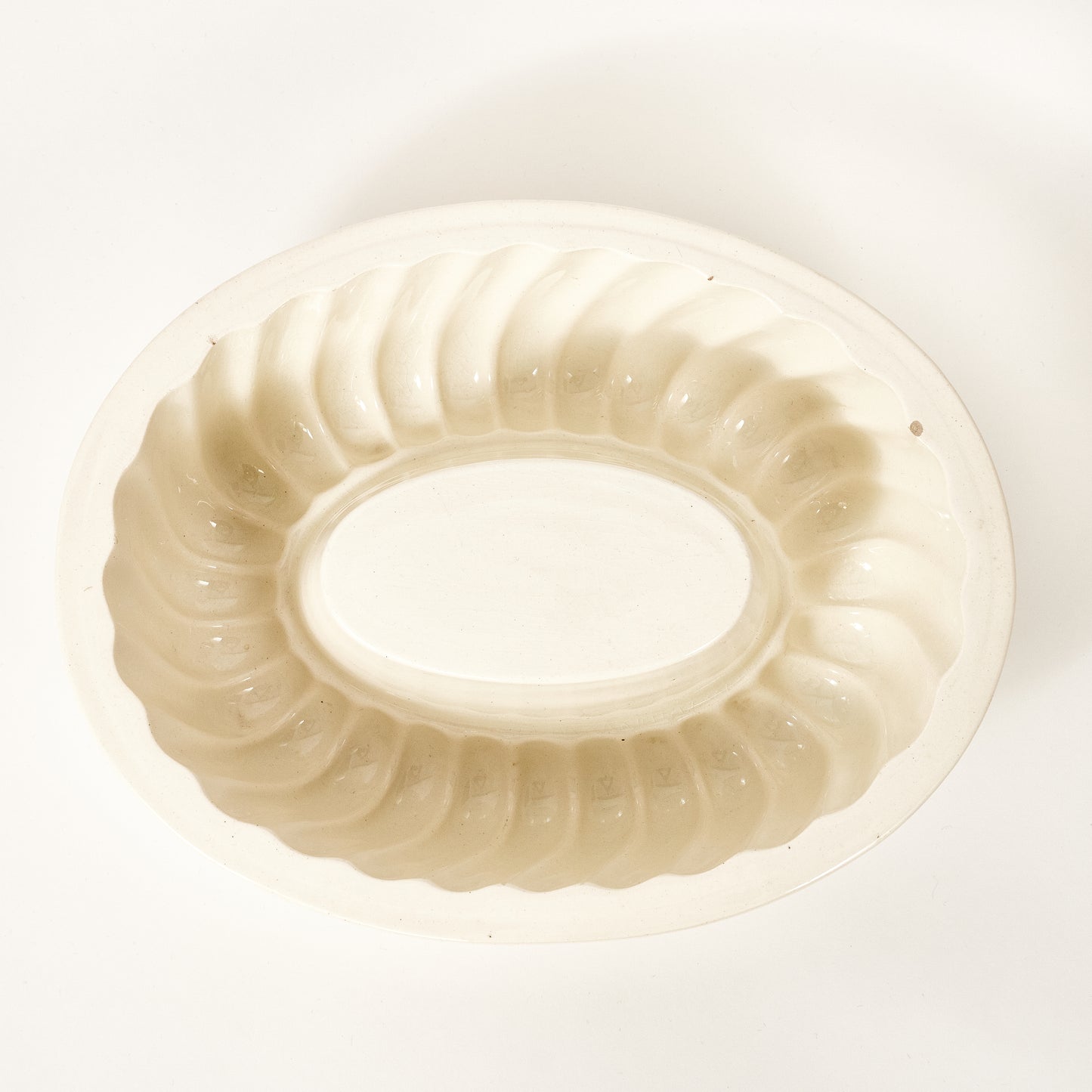 Oval Creamware Jelly Mould