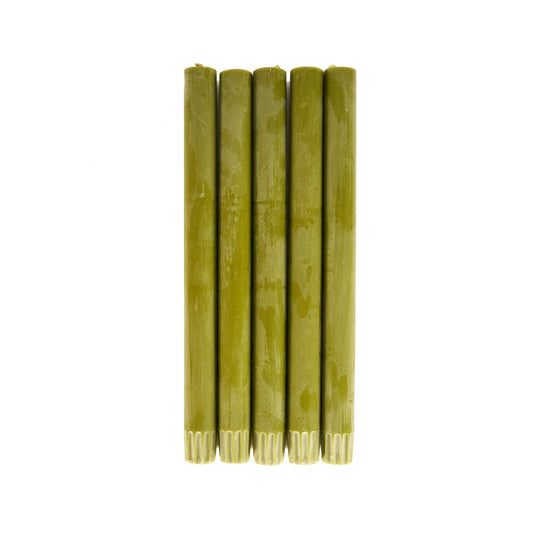 Olive Green Dinner Candles - Pack of 25