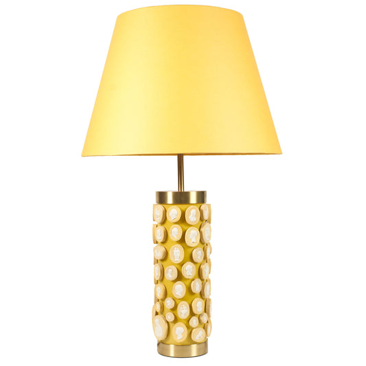 Intaglio Glass & Brass Lamp