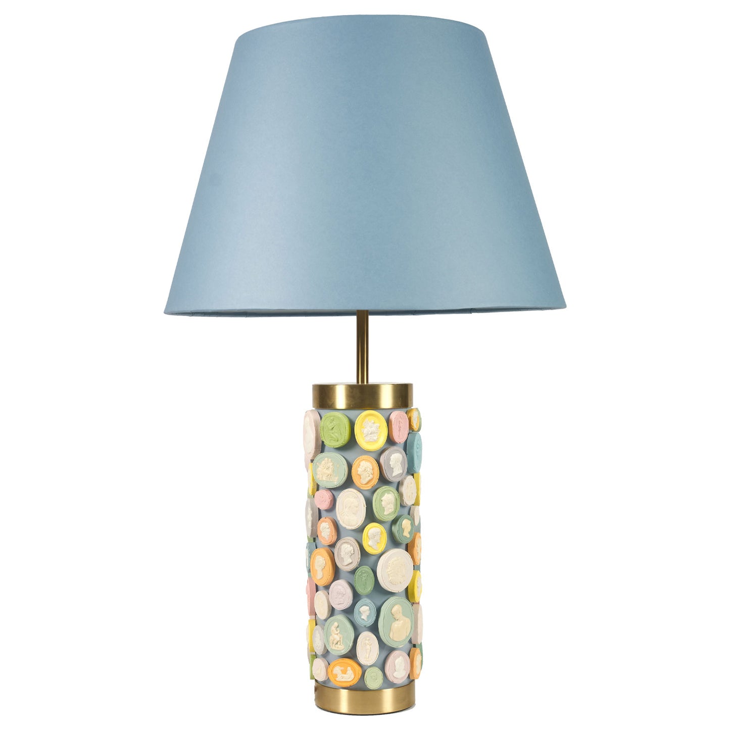 Intaglio Glass & Brass Lamp