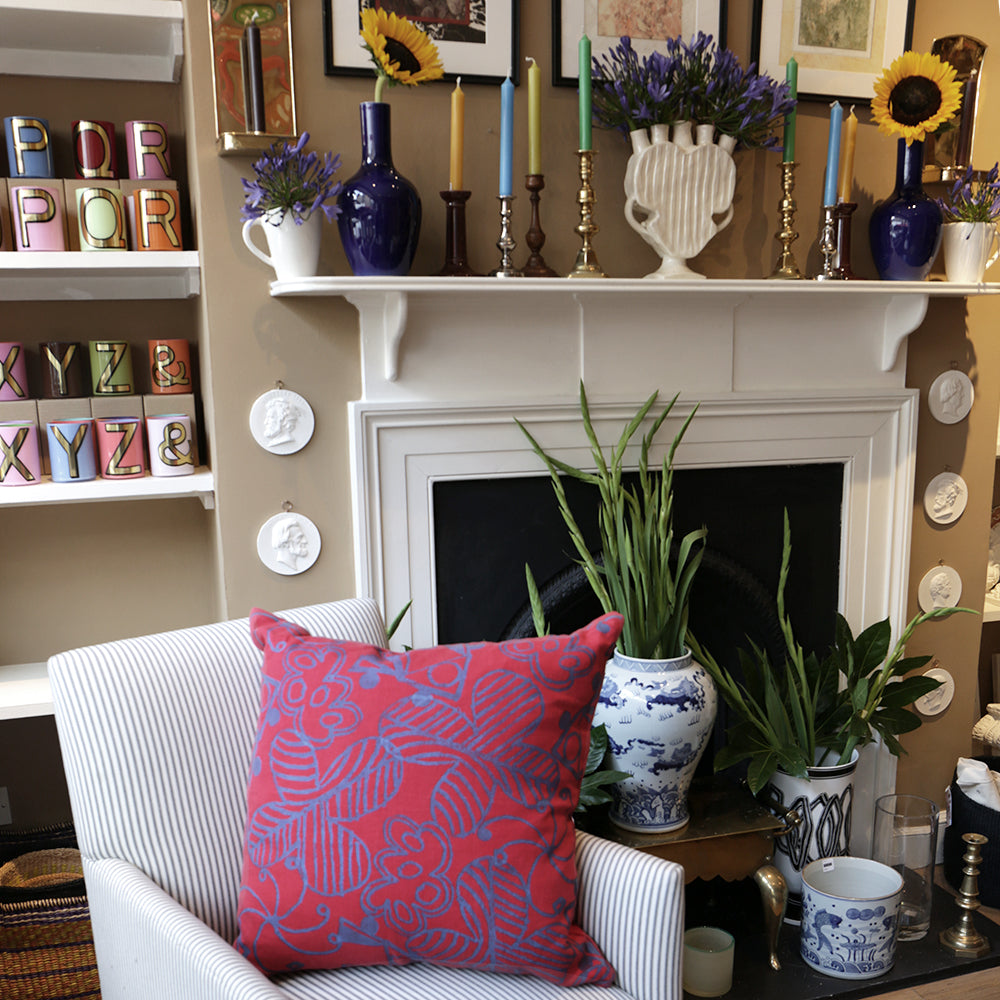 Handblock Print Linen Cushion