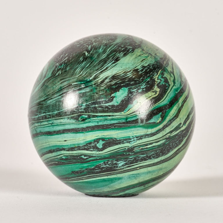 Emerald Green Marbled Paperweight