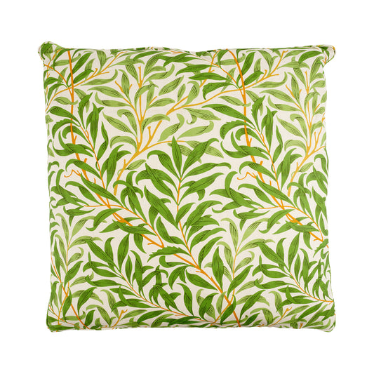 'Willow Bough' Leaf Green Cushion - Cornubia Collection