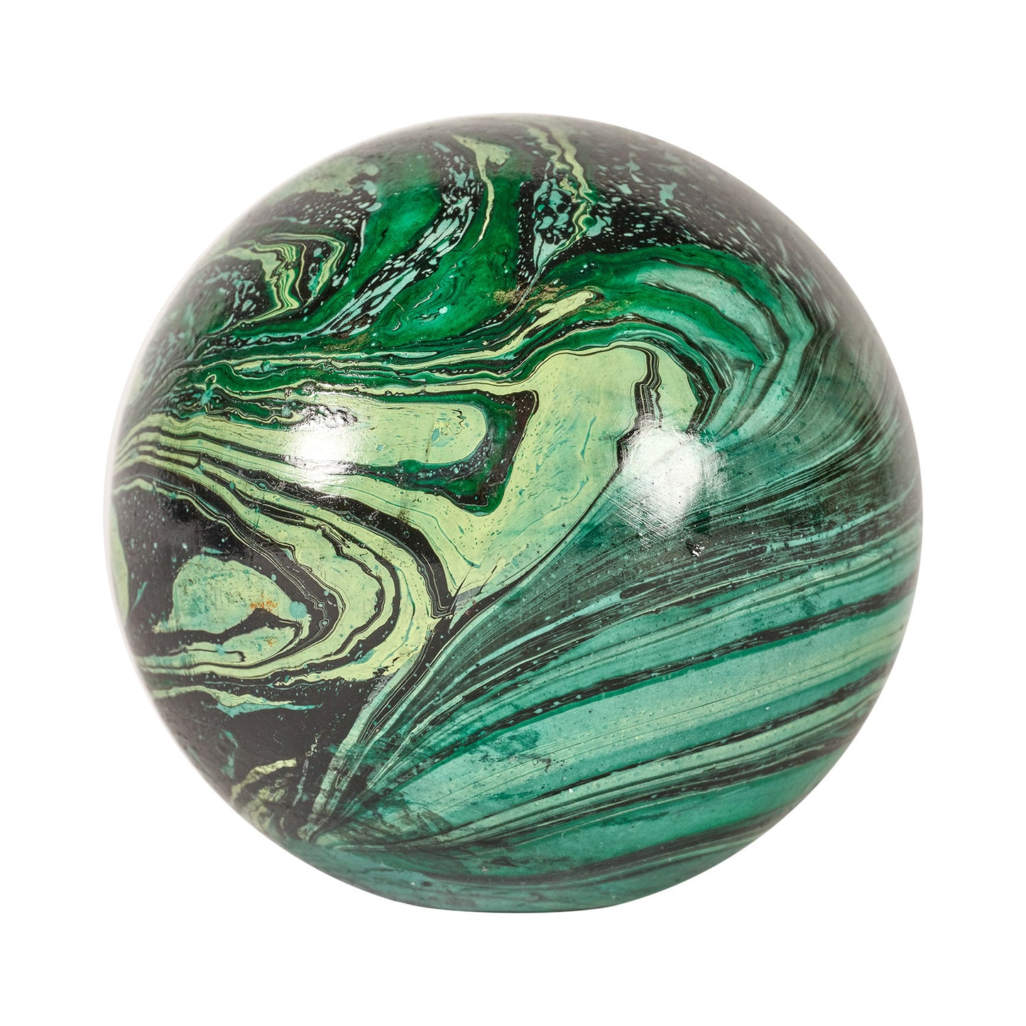 Emerald Green Marbled Paperweight
