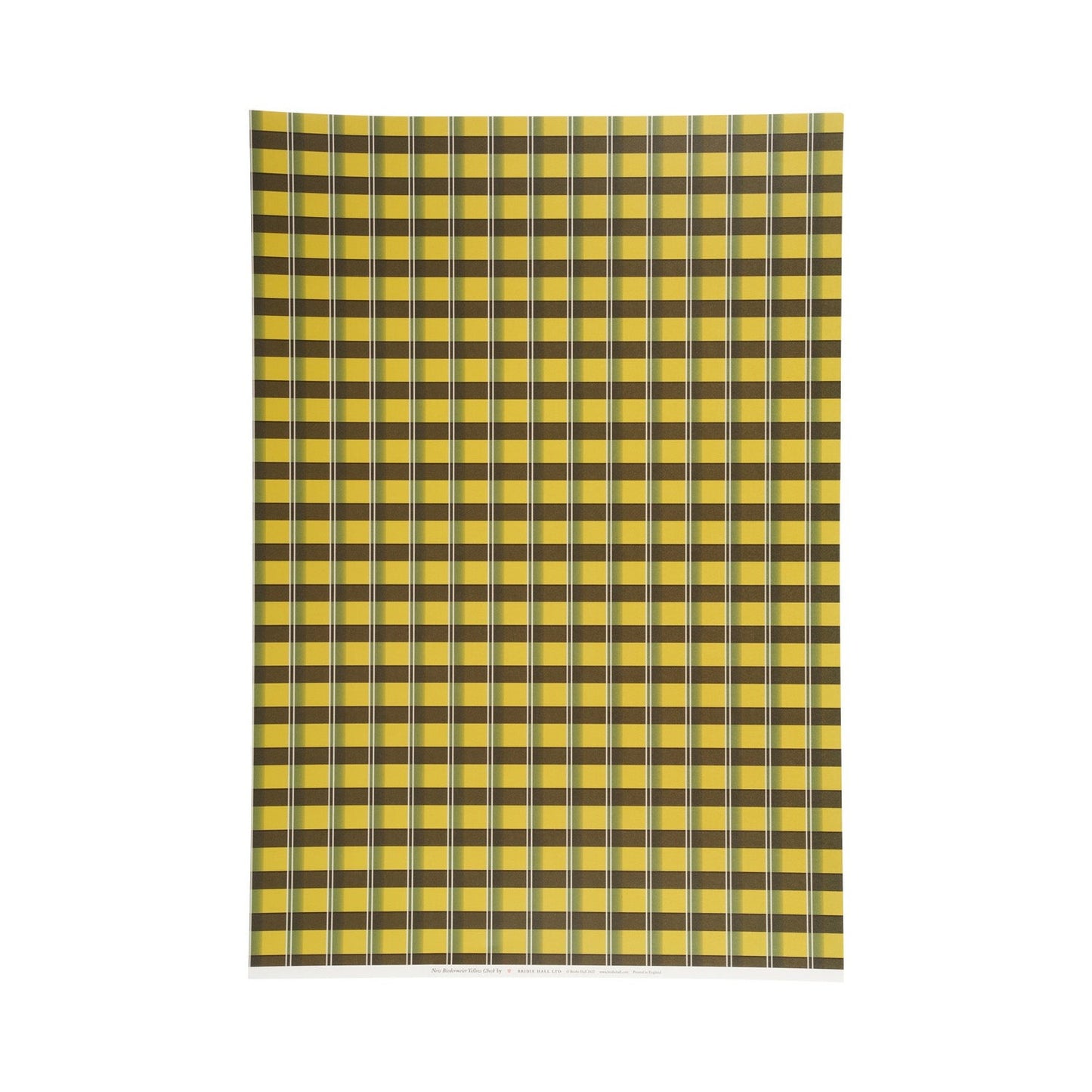 Biedermeier Check Patterned Paper - Yellow/Khaki