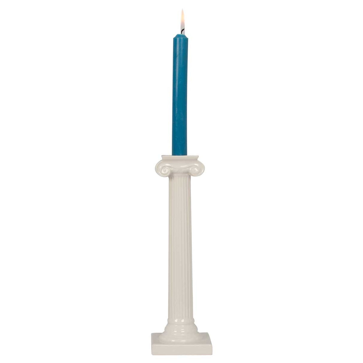 Ionic Column Creamware Candlestick