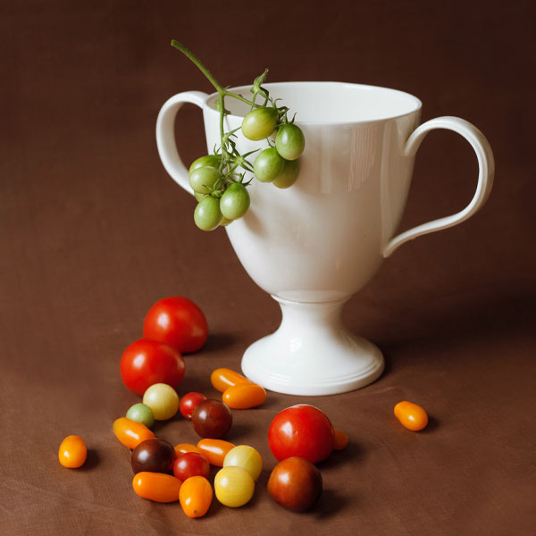 P&H Creamware Lidded Urn with Handles