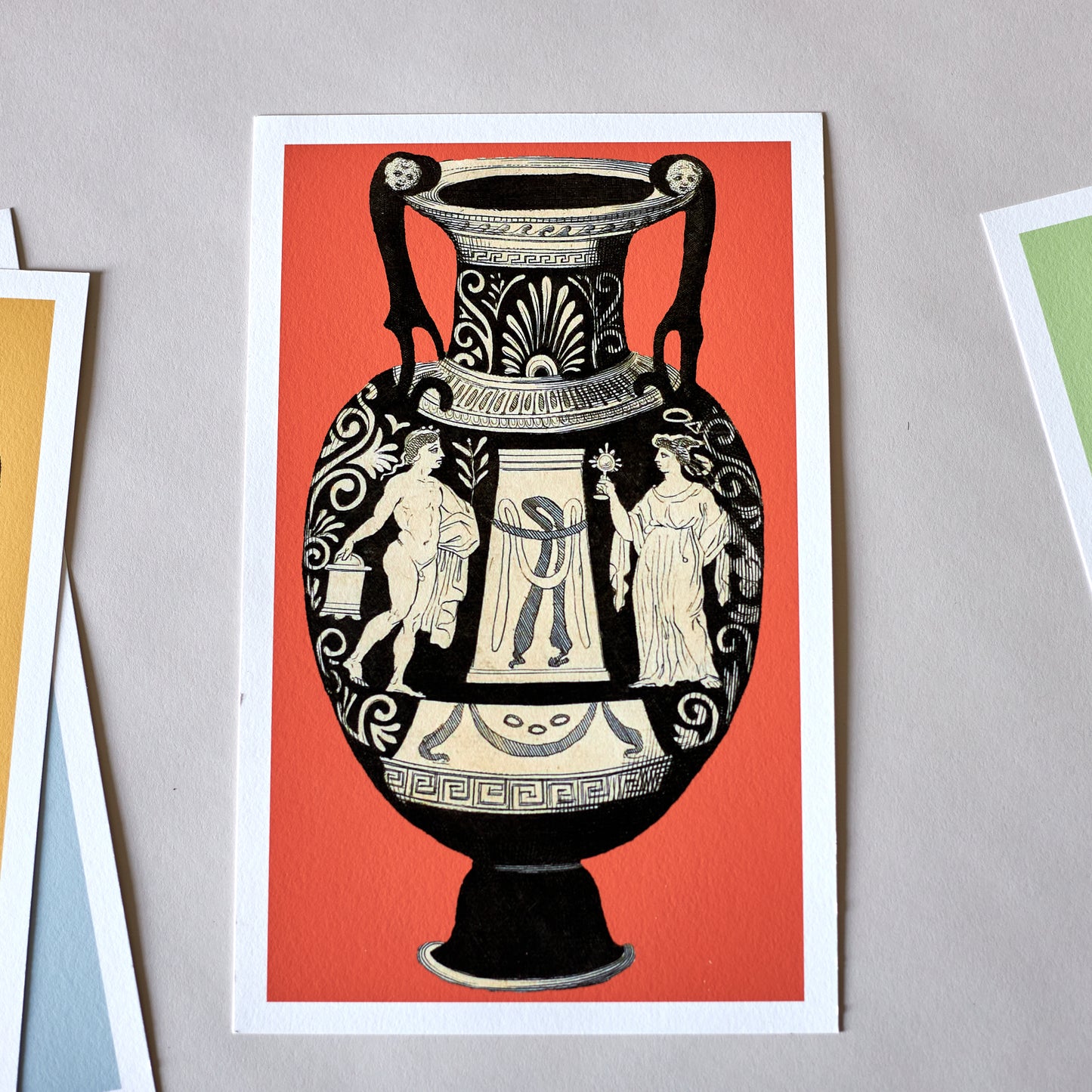 Greek Urn Print - Coral