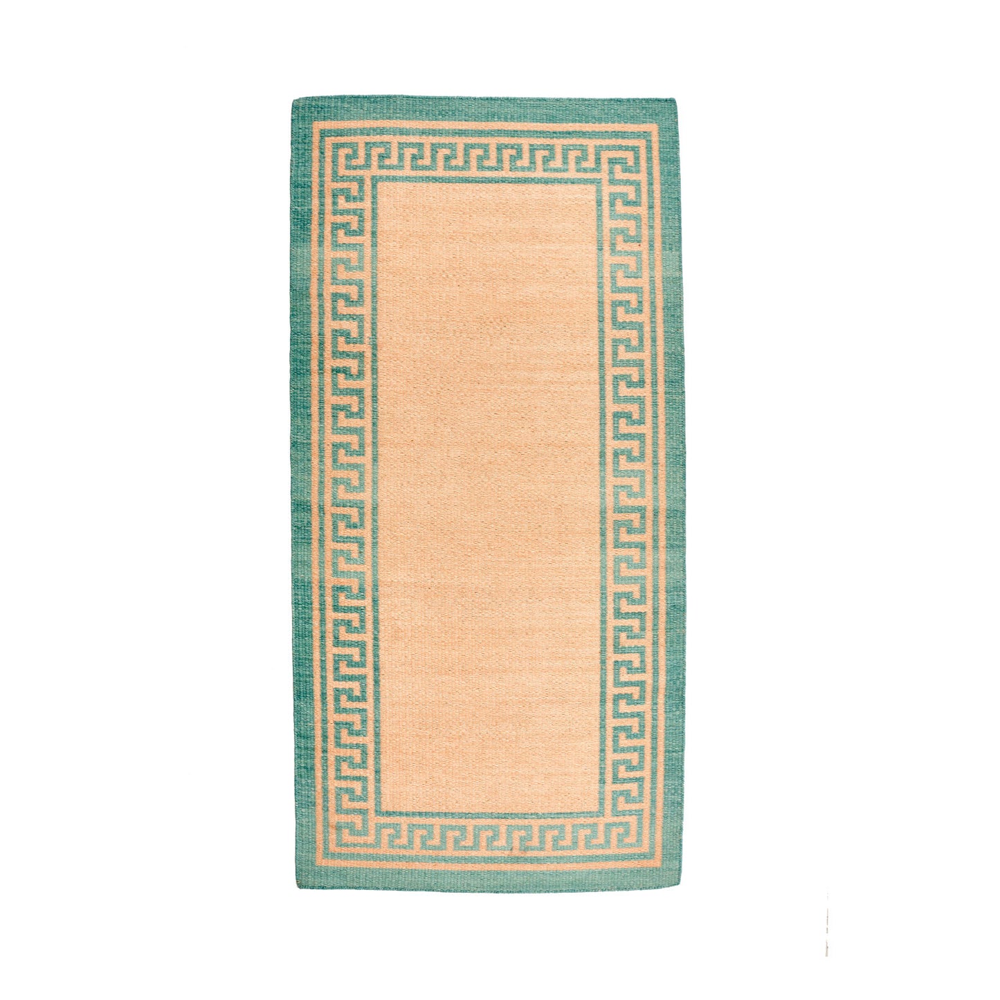 Pink & Green Greek Key Reversible Rug – Pentreath & Hall