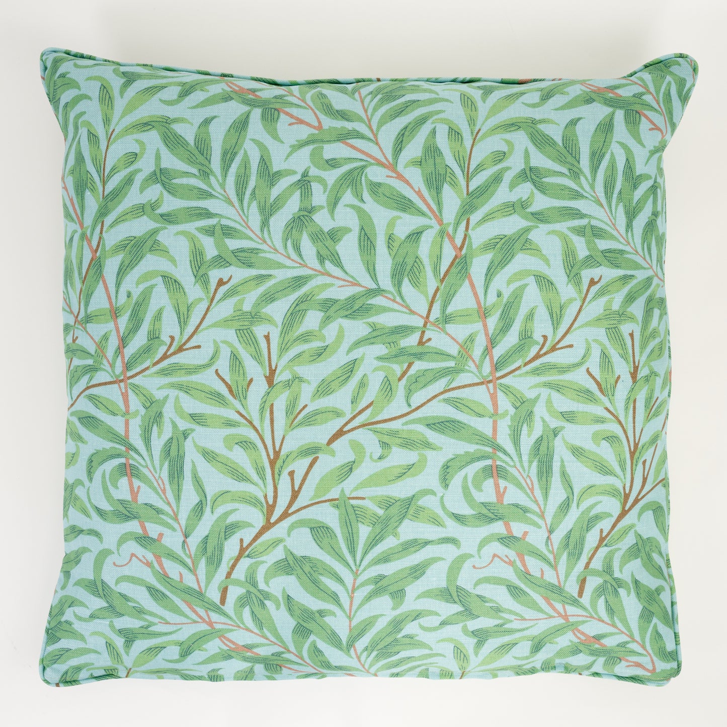 Willow Bough Cushion - Sky/Leaf Green