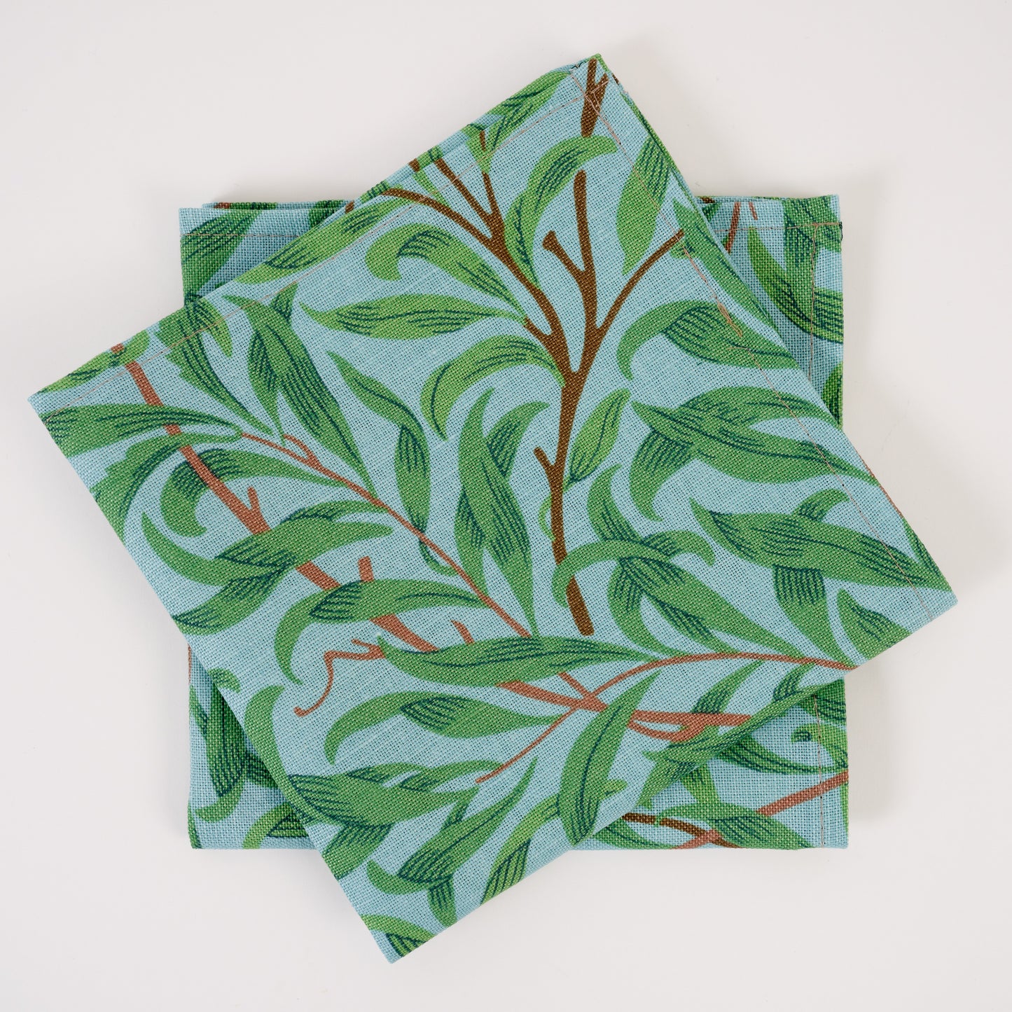Willow Bough Napkin - Sky Blue & Leaf Green