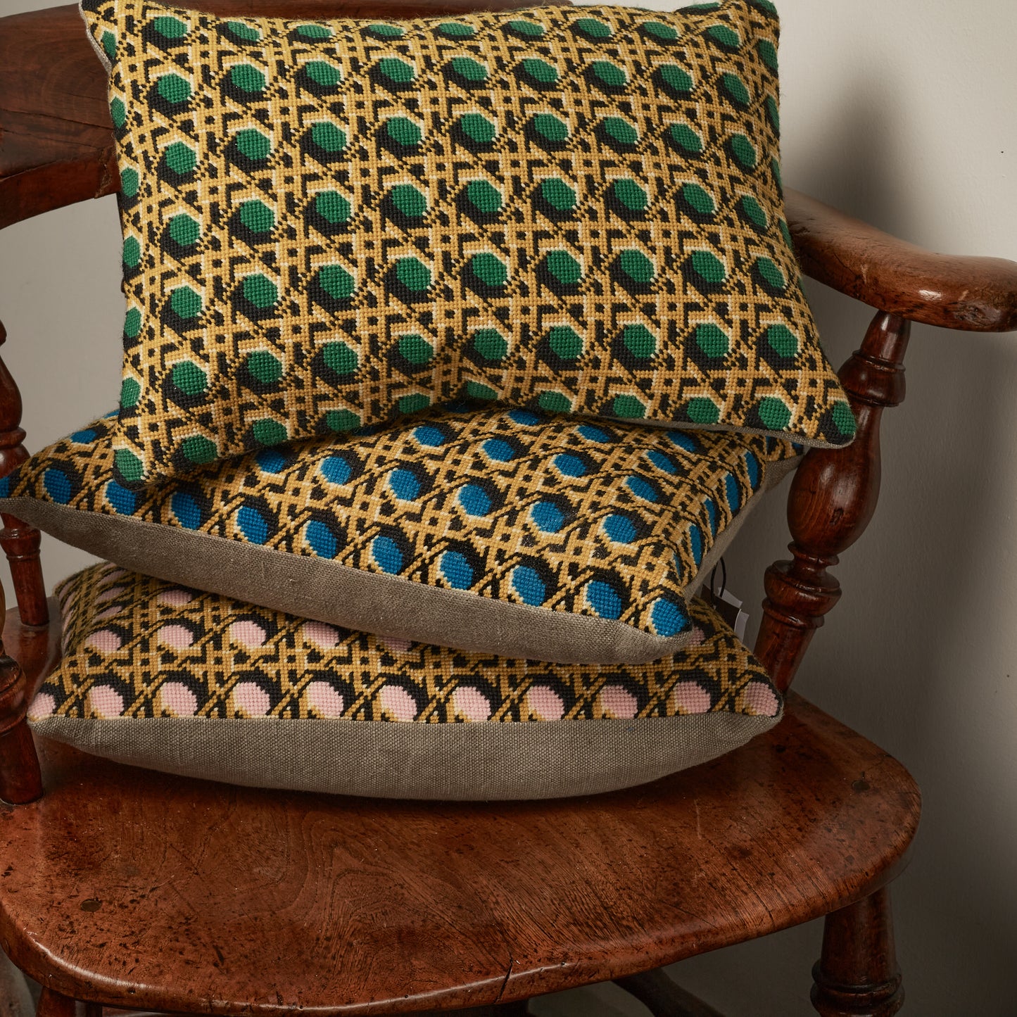 Regency Caning Cushion - Teal