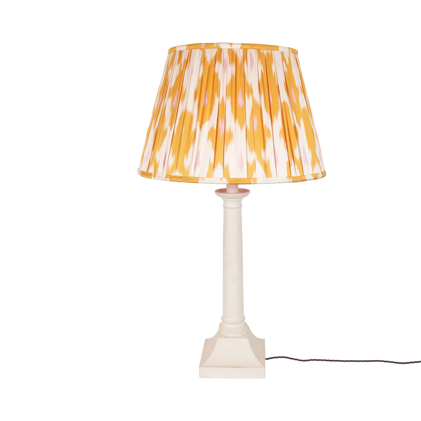 18" Fleur de Lys Sahara Silk Ikat Lampshade