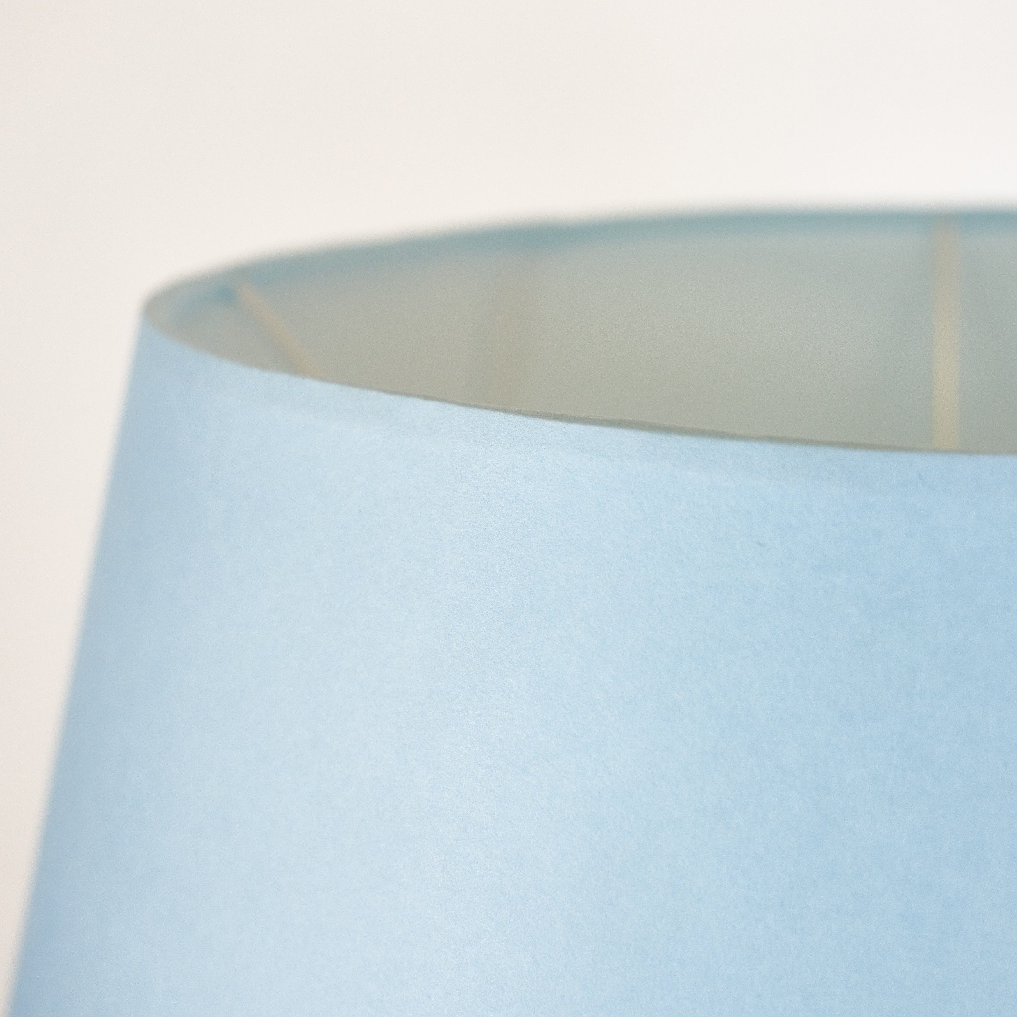 Bright blue store lampshade