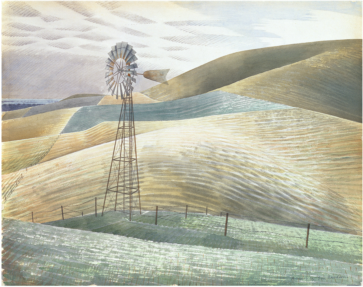 Windmill on Downs by Eric Ravilious